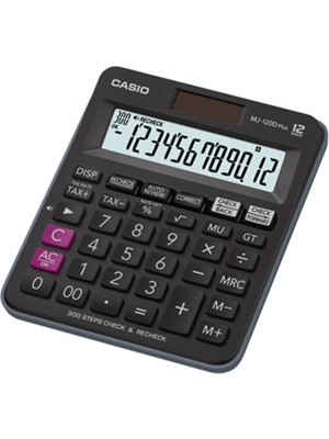 Casio MJ-120D Plus Mavi Işlem Kontrollü Mavi 12 Hane Masa Üstü Hesap Makinesi