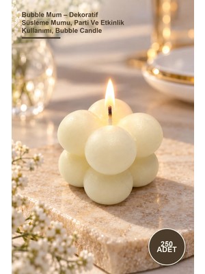 Yenilig 250 Adet Bubble Mum – Dekoratif Süsleme Mumu, Parti ve Etkinlik Kullanımı, Bubble Candle
