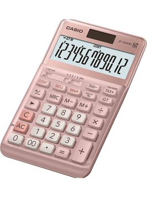 Casio JF-120FM-PK Pembe 12 Hane Masa Üstü Hesap Makinesi