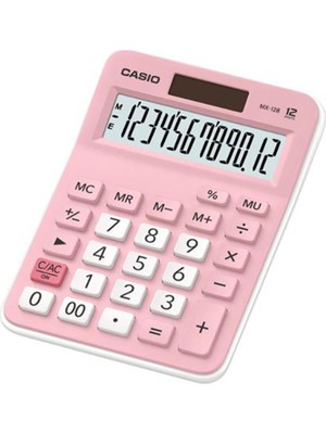 Casio MX-12B-PK Pembe 12 Hane Masa Üstü Hesap Makinesi