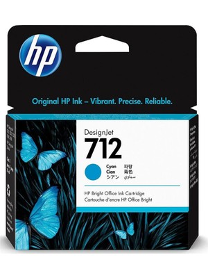 Hp 712 Cyan Mavi 29ML Plotter Kartuşu 3ED67A