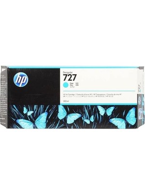 Hp 727 Cyan Mavi 300ML Plotter Kartuşu F9J76A