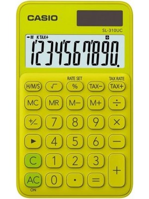 Casio SL-310UC-YG Cep Tipi 10 Hane Sarı Hesap Makinesi