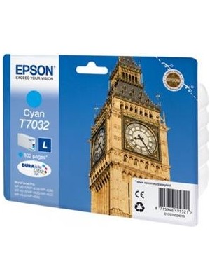 Epson T7032 Cyan Mavi 800 Sayfa Mürekkep Kartuş T70324010