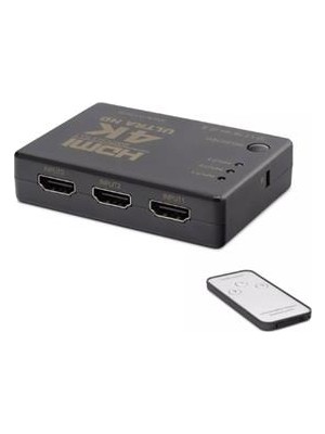 Hadron HDX1308 3 Port HDMI Switch 3giriş 1çıkış 4K Kumandalı