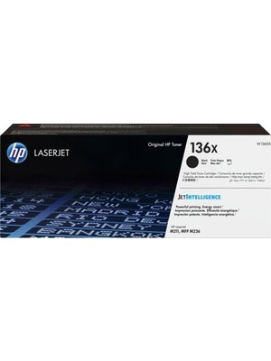 Hp 136X Black Siyah 2.600 Sayfa Toner W1360X
