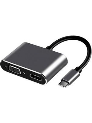 Frisby Frısby FA-7678C Type-C - Hdmı+Vga 4KX2K Adaptör