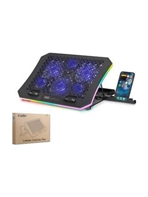 Nodar Hadron Dcxaa8 Notebook Soğutucu 6-Fan + Telefon Standı 14-18 Rgb Siyah