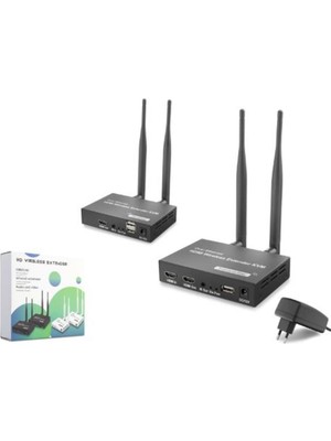 Hadron HDX1443 Kablosuz HDMI Kvm Görüntü Aktarım Seti Loop-Out Ir 1080P 300 M Siyah