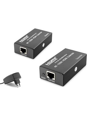 Hadron HDX1367  100M HDMI Extender 4K Dc 5V Adaptör Siyah