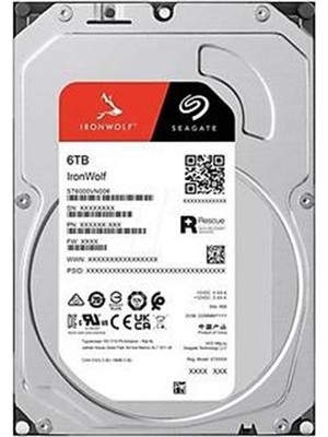 Seagate 6tb Ironwolf 256MB 5400RPM 3.5" Sata 3.0 Nas ST6000VN006 Harddisk