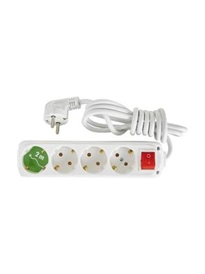 Almera 4lü 2mt Anahtarlı Topraklı Priz (9240202)