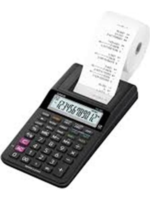 Casio Hr-8rc-Bk 12 Hane Siyah Şeritli Hesap Makinesi