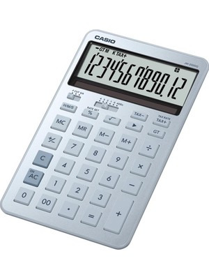 Casio JW-200DQ-BU12 Hane Buz Mavisi Masa Üstü Hesap Makinesi