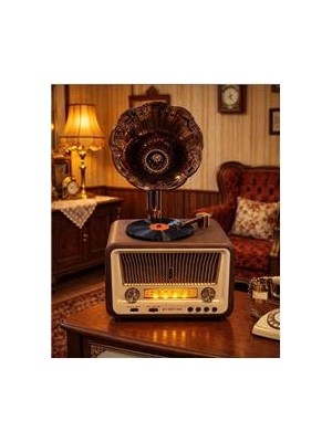 Everton RT-608  Bluetooth Fm-Usb-Tf-Aux  Şarjlı Nostaljik Radyo