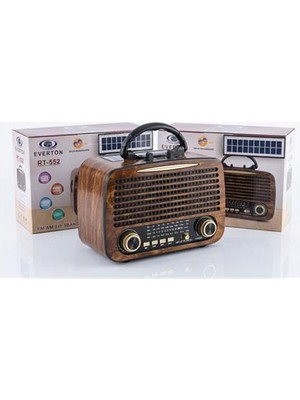 Everton RT-552  Bluetooth Fm-Usb-Tf-Aux Şarjlı Nostaljik Radyo