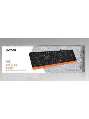A4Tech A4 Tech FK10 Q USB Fsytyler Turuncu Tr Fn-Mmedya Klavye