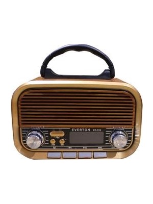 Everton RT-723 Dijital Göstergeli Şarjlı Nostaljik Radyo (Am-Fm-Sw Wıth Bt-Usb-Tf )