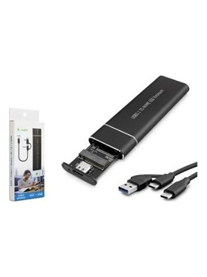 Hadron HDX1768 SSD Kutu Type-C3.1 + Usb3.0 Nvme M2