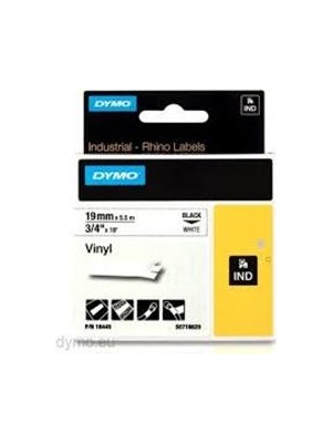 Dymo 18483 Rhinopro Sabitpolyester Şerit 12MMX5,5M Beyaz-Siyah