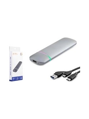 Nodar Hadron HDX1772 SSD Kutu Type-C3.1 + Usb3.0 Nvme + Ngff M2 Chip RTL9210B Gri