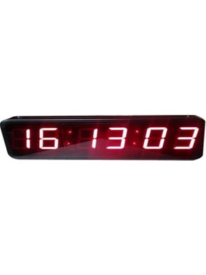 Ayrex Çift Taraflı Saniyeli Dijital Duvar Saati ve Derece (Termometre) (Kasa Ölçüsü: 17X50 Cm)