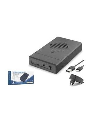 Hadron HDX1795 3.5 Inç Sata HDD Harici Disk Kutusu USB 3.0 Type-C - Siyah