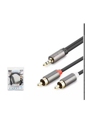 Hadron HDX1067 1.5m  3.5mm To 2rca Kablo 2lıne Gold  Siyah