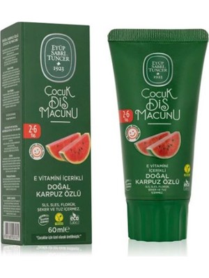 Eyüp Sabri Tuncer Doğal Karpuz Özlü 2-6 Yaş Çocuk Diş Macunu 60 ml