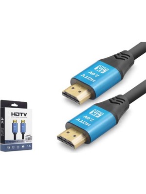 Hadron Nodar ND4050 HDMI 2.0 Kablo 4K 60 Hz Od 8.0 mm 1.5 M Siyah Mavi