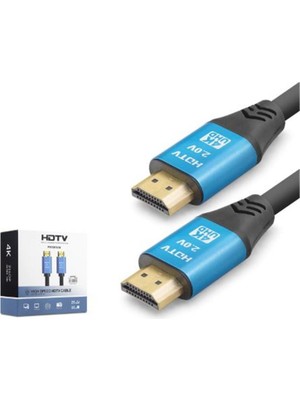 Hadron Nodar ND4056 HDMI 2.0 Kablo 4K 60 Hz Od 8.0 mm 25 M Siyah Mavi