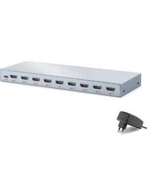 Hadron HDX1433 HDMI Splitter Edıd 8k 60 Hz 1 Giriş 8 Çıkış Gri