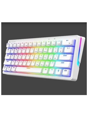 Gameagle GE2015 Poseıdon Rgb Kablolu Us Layout Mekanik Beyaz Oyuncu Klavyesi