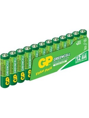 Gp Greencel R03 Aaa Boy Ince Çinko Kalem Pil 12'li Paket GP24G-VS12