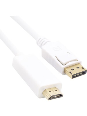 Vcom CG605L-5.0 Beyaz 5.0mt Display Port Erkek To HDMI Erkek Kablo