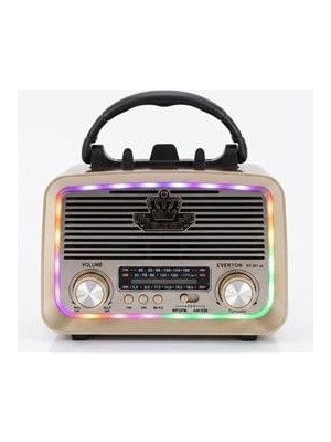 Everton RT-301.M  Bluetooth-Usb-Sd-Fm Şarjlı,solarlı,ledli, Nostaljik Radyo El Fenerl Radyo