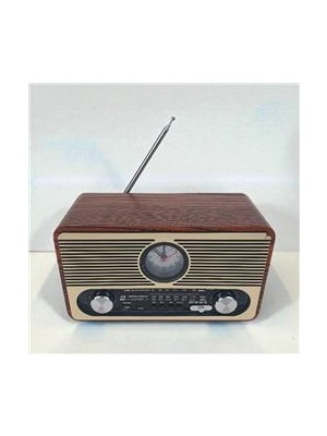 Everton RT-566 Bluetooth-Usb-Sd-Fm Şarjlı  Saatli Nostaljik Radyo