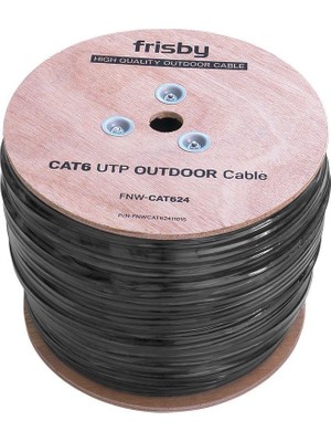 Frisby FNW-CAT624 Cat 6 Utp Outdoor Kablo (305MT) Dış Mekan Kalınlık: 0.58 Mm-23 Awg