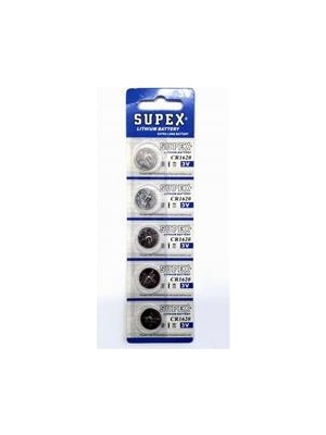 Supex CR1620-C5 3V Lityum Düğme Pil 5'li Paket