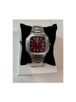 Casio Swiss Plus Man Watch Premium Seri Model-9 RS23146 Bordeaux-Silver(Kol Saati)