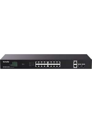 Tenda TEG1120P-16-250W 16 Port Poe+ 10-100-1000 2 Port Uplink +  2 Port Sfp Switch Çelik Kasa