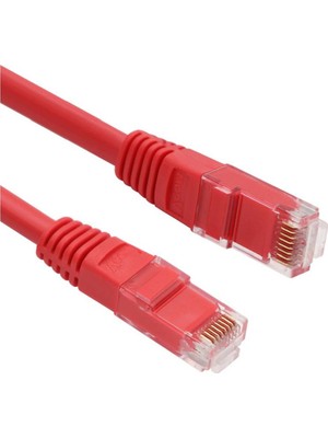 Vcom NP611B-R-5.0 Cat6 5.0mt Kırmızı Utp Patch Kablo