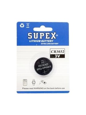 Supex CR3032 3V Lityum Düğme Pil Tekli Paket