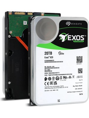 Seagate 20TB Exos X20 ST20000NM007D 3.5 7200 512E 7-24 Nas Sata Sabit Disk