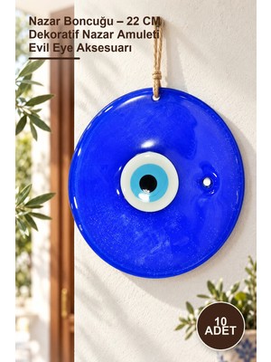 Yenilig 10 Adet Nazar Boncuğu – 22 cm Dekoratif Nazar Amuleti Evil Eye Aksesuarı