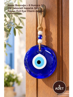 Yenilig 5 Adet Nazar Boncuğu – 6 Numara 13 cm Dekoratif Nazarlık Süs Eşyası Evil Eye Charm Amulet