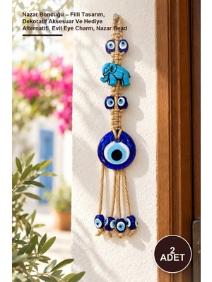 Yenilig 2 Adet Nazar Boncuğu – Filli Tasarım, Dekoratif Aksesuar ve Hediye Alternatifi, Evil Eye Charm, Nazar Bead