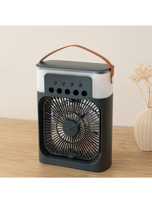 Royaleks USB Masaüstü Ultrasonik Hava Nemlendirici Fan 360° Gece Lambası - 3 Kademe