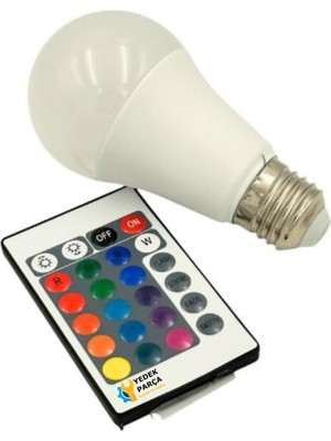 Vera Concept Store Winnboss Uzaktan Kumandalı 6500K 9W Rgb LED Ampul Beyaz Işık, Standart, YK-270013, Çok Renkli, Kadın