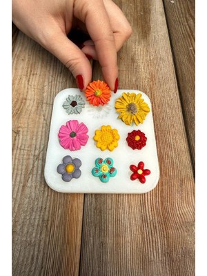 Vera Concept Store Çiçek Süsleme Set 3 Dokuzlu Silikon Mum Kalıbı